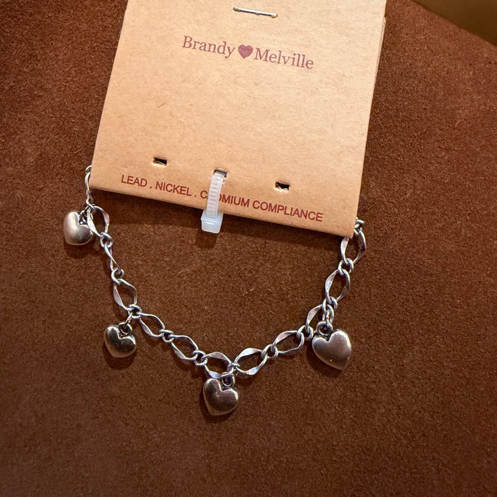 Brandy Melville Silver Heart Bracelet